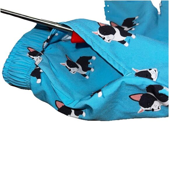 French Bulldog Mens SM Swim Trunk Blue Pockets Mesh Tie Close MOSMANN Wear Under - Picture 7 of 8